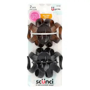 Scunci No Slip Grip, Jaw Clips, Octopus Claw, 2 Pieces