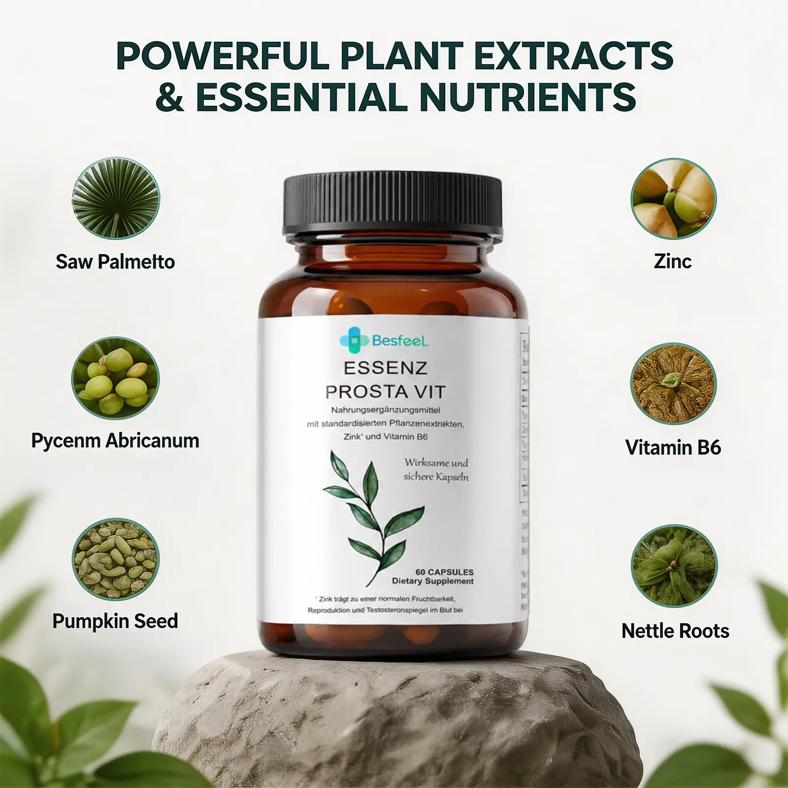 Prostatitis Capsules: Relieve prostate discomfort and boost overall body energy.