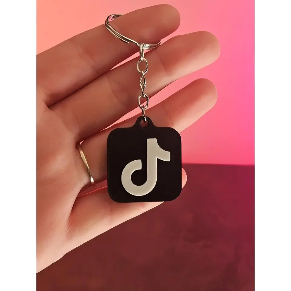 TikTok NFC Keychain 30 Sec Easy Setup with Instructions Included Multiple Colors Pink Blue Red Yellow Black Purple 5 Pack