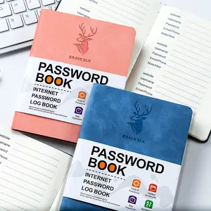 B6 Password Book with Letter Tabs – Deer Head Design, Internet & Computer Login Organizer for Usernames and Passwords