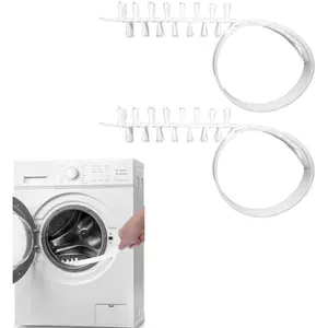 Washing Machine Cleaning Brushs, 2 count 60cm Scrub Brushes with Long Handle Flexible Bendable Slot Cleaning Brush for Bathroom, Shower & Kitchen Sink Household(White)