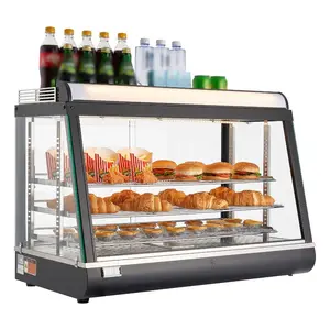 VEVOR 3-Tier Commercial Food Warmer Display, 1400W Food Display Warmer with LED Light, Top Storage and Adjustable Shelves, 86185 Steam Heating, 105L for Hamburger, Pizza, Bread, Fried ChickenVEVOR Super Brand Day