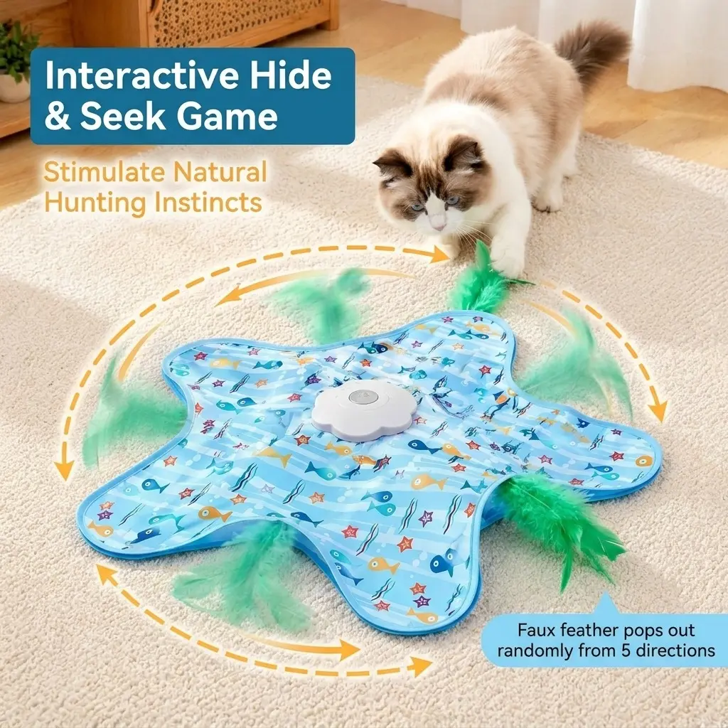 Starfish Interactive Play Mat Toy for Cats & Puppies