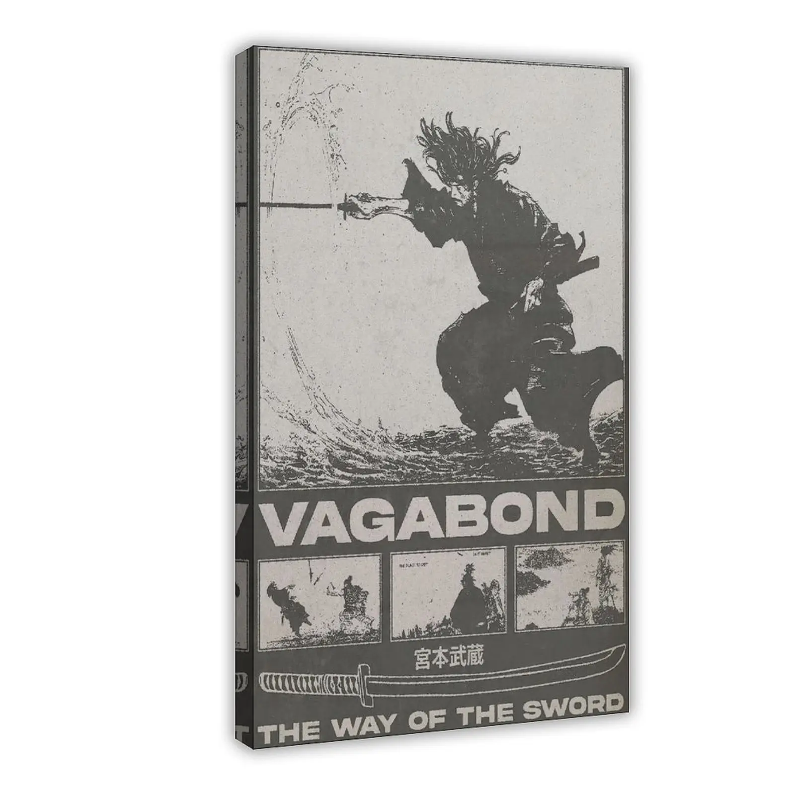 Vagabond Samurai X Artistic FHD Museum Poster Print - 16x24 in, 20x30 in Multi-Size Eco-Friendly Waterproof Home Decor, Office & Room Wall Decoration Supplies