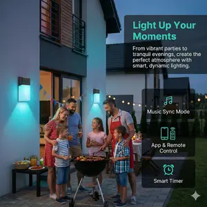 LED Solar Garden Lights Color Changing, Outdoor Waterproof Landscape Lighting, Perfect Decorative Lights for Pathway, Lawn, Backyard, Party & Holiday Decor