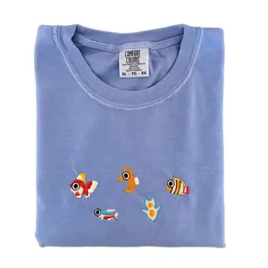Island Fish Embroidered Unisex Comfort Colors T-shirt