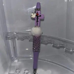 Purple Jesus cross pen