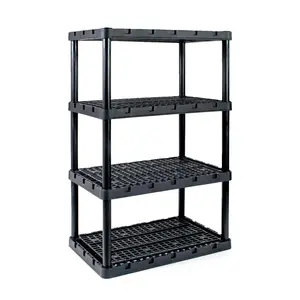 Gracious Living XL 4 Shelves Knect-A-Shelf Ventilated Heavy Duty Shelving Unit