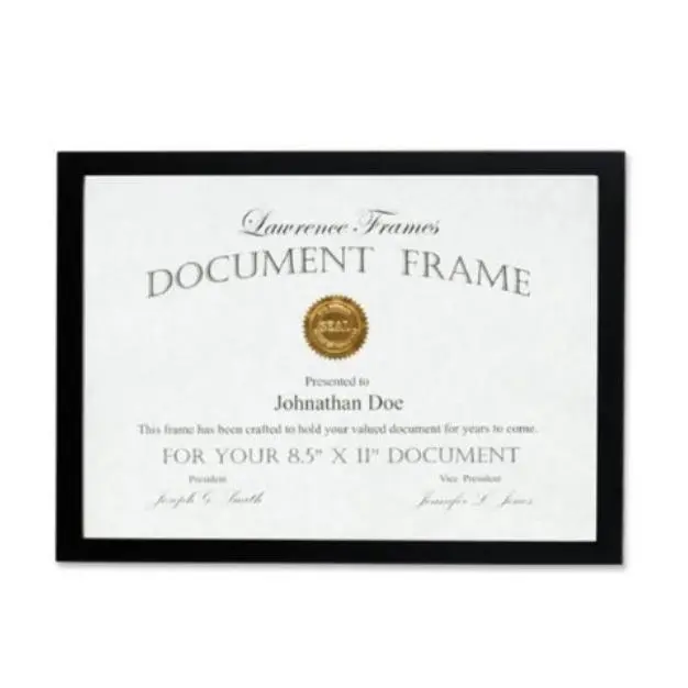 212 MAIN 8.5x11 Rectangular Black Wooden Photo Frame - ½" Molding, Gallery Collection, Home Decor Wall Frame, Individually Boxed