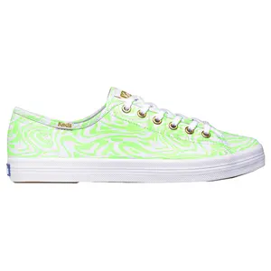 Keds Womens Kickstart Glow Lace Up Sneakers Shoes Casual - Green, White