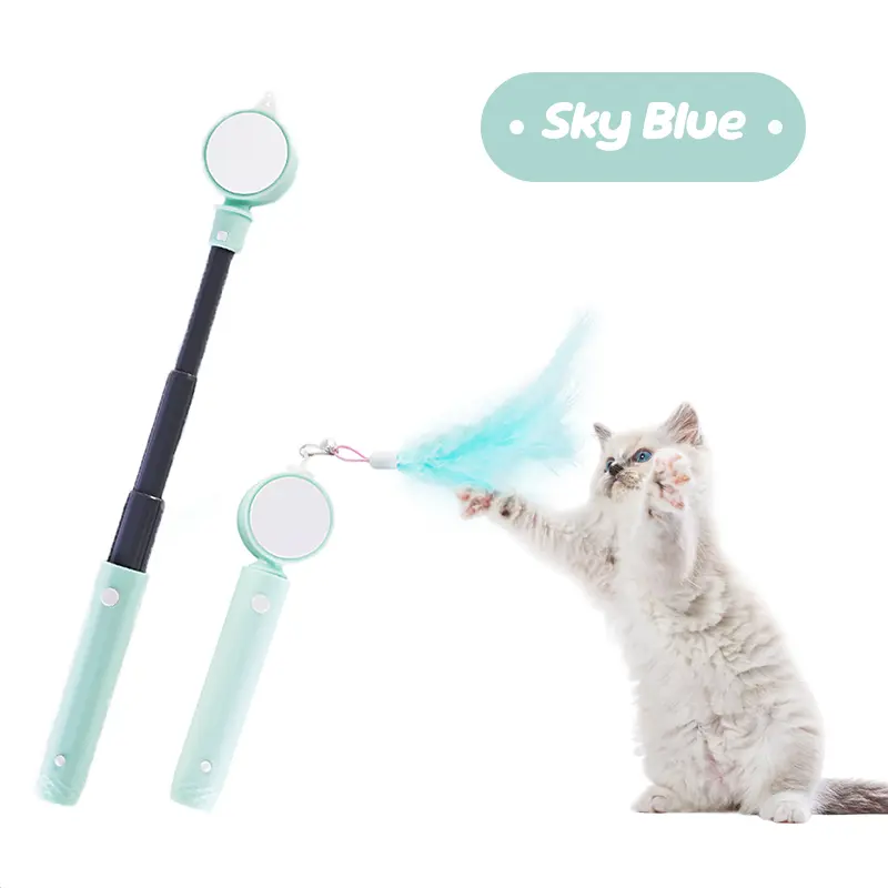 collapsible cat fishing pole Retractable Wand Package Includes retractable fishing pole cat toy