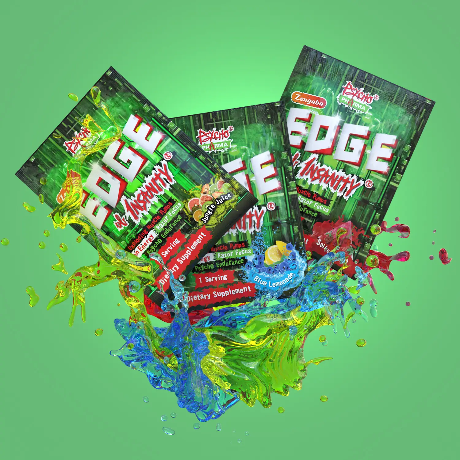 Edge of Insanity Pre Workout 6 Samples Bundle