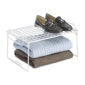 Whitmor  White Grid Stacking Utility Shelf
