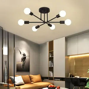 New Modern Sputnik Chandelier 6 light Semi Flush Mount Ceiling Indoor lighting