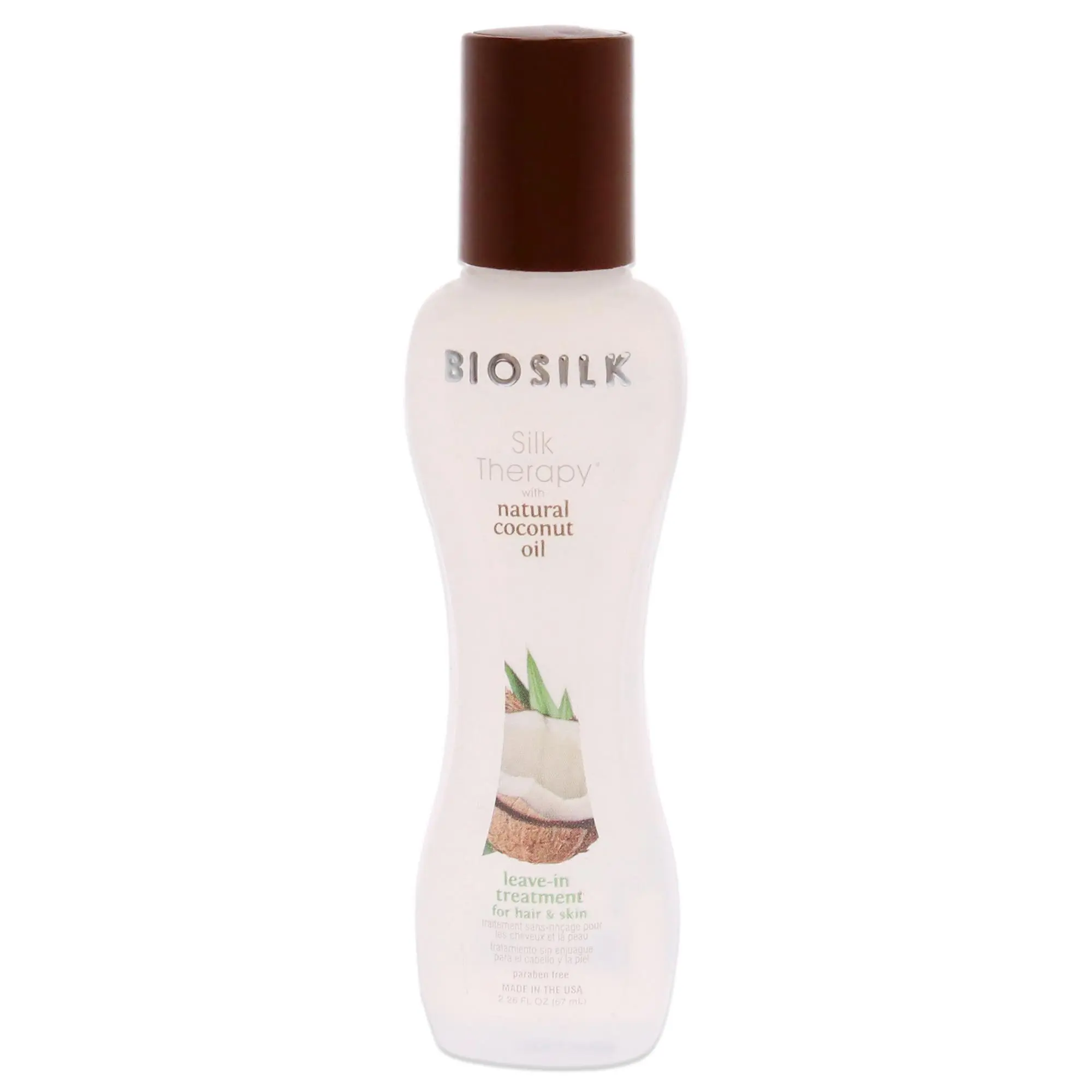 Silk Therapy with Organic Coconut Oil Leave-In Treatment by Biosilk for Unisex - 2.26 oz Treatment