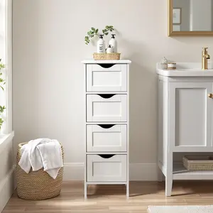 Karl Home 4-Drawer Storage Cabinet: Neatly Tuck Away Clutter, Maximize Your Space