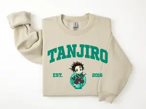Tanjiro Est.2016 Sweatshirt, Hashira Demon Slayer Character Sweatshirt, Demon Slayer Shirt, Chibi Anime Sweatshirt, Gift For Him, Anime Movie