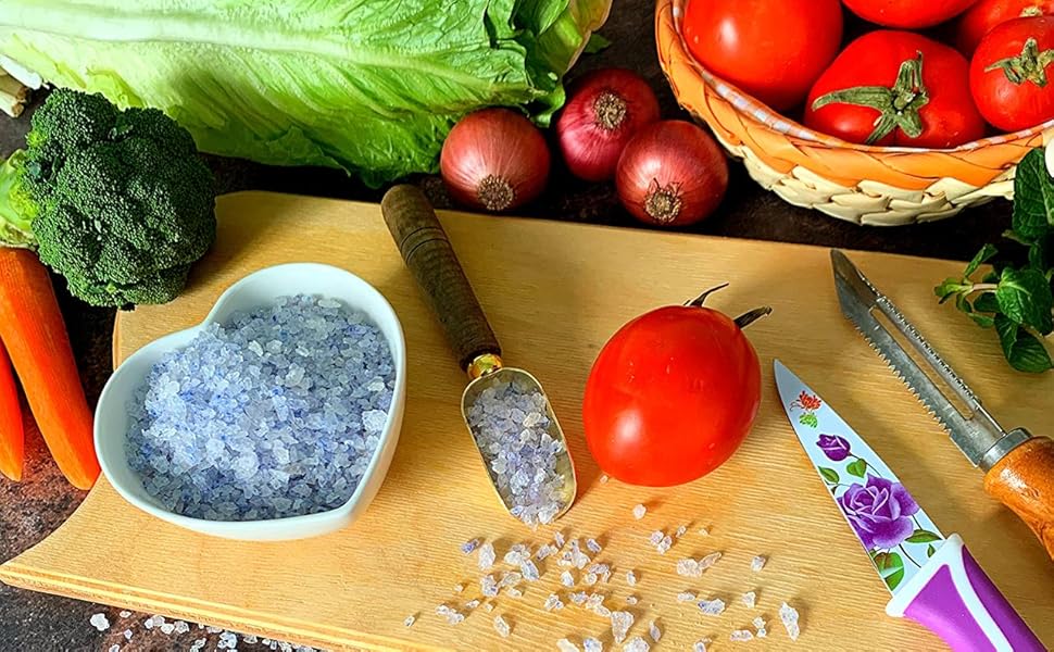 Ancient Blue Salt – Rare Mineral Treasure | High Potassium, Low Sodium, Pure & Unprocessed | Gourmet-Grade by Richure 100g (3.52 oz)