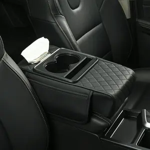 Car armrest storage bag, multi-functional 4-in-1 mat, suitable for car armrests, car storage bags, car center console organizers, and includes cup holders and phone holders, ideal for long-distance driving trips