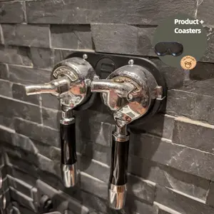 2PCS FOR 58mm Espresso Portafilter Wall Mount Holder for Rocket Milano, Double Portafilter Storage Rack with Cup Mat, Mounting Screws Not Included, Coffee Bar Accessories