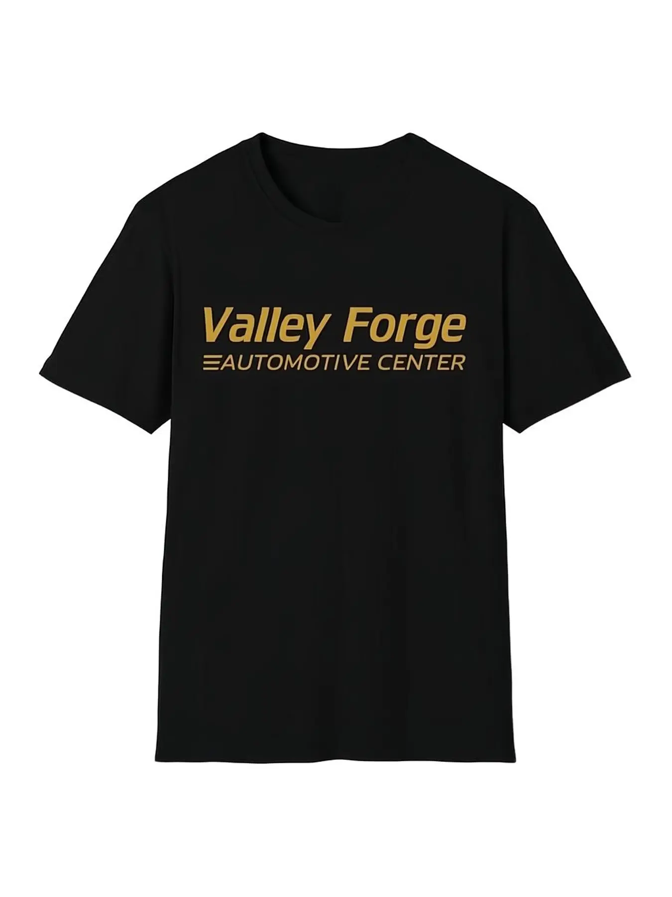 Valley Auto Center T-Shirt, Soft Style, Casual, Perfect for Car Enthusiasts, Comfortable Fashion Design, Ideal Gift Choice, Long Fitted Print Top, Menswear
