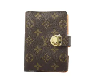 Pre-owned Louis Vuitton Monogram Coated Canvas Small Leather Goods Koala Agenda Small Monogram Classic Orange Interior INITALS LOU.S.1251