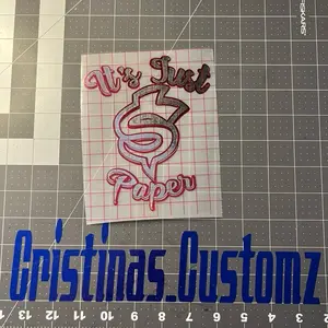 Its Just Paper Chrome red Chrome silver 10in x 8in