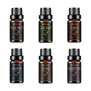 Essential Oil Collection 6x0.34 Fl oz for Diffuser Soap Candle Making Aromatherapy Perfume Fragrance Oil Set Premium Oils for Hotel Relax Men Clean Sleep