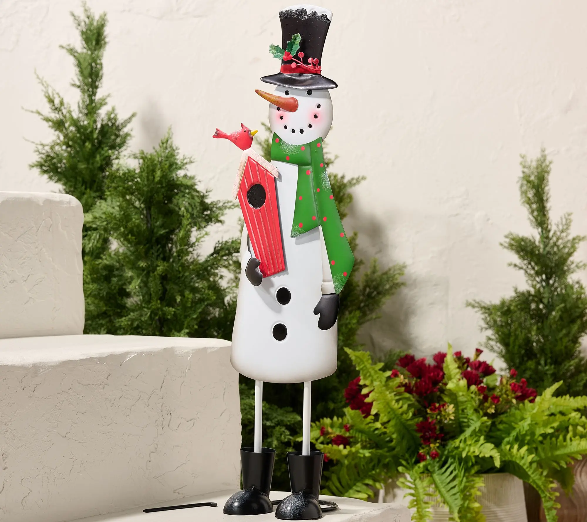 27.5" Metal Winter Figure Holding Gifts by Valerie