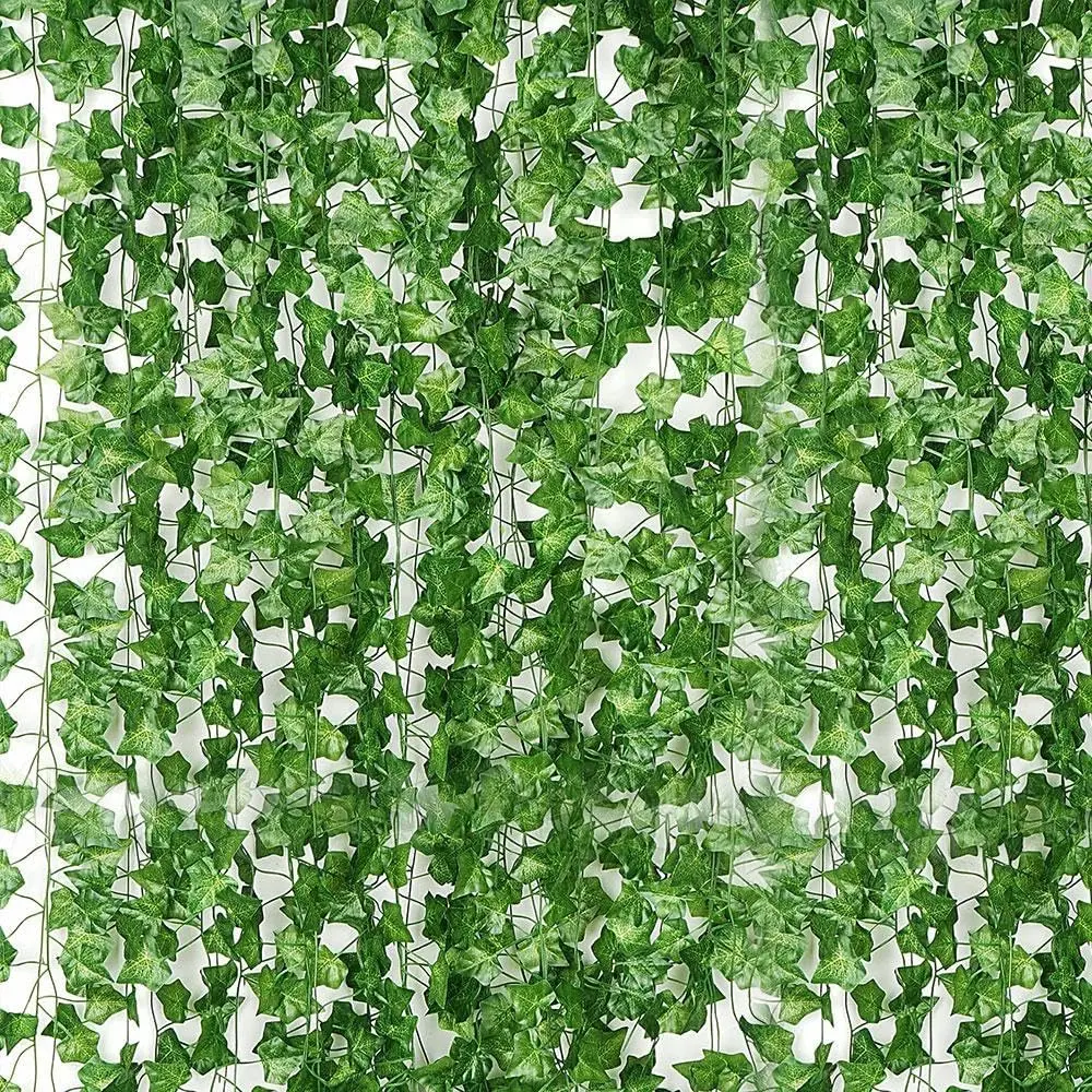 24 Pack 172 FT Artificial Ivy Garland Greenery Outdoor Faux  Leaf Garland  Vines for Bedroom Aesthetic Home Garden Office Wedding Wall Decor