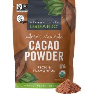 Organic Cacao (Theobroma cacao) Powder, Produced in a facility that also processes peanuts, tree nuts, milk and soy.