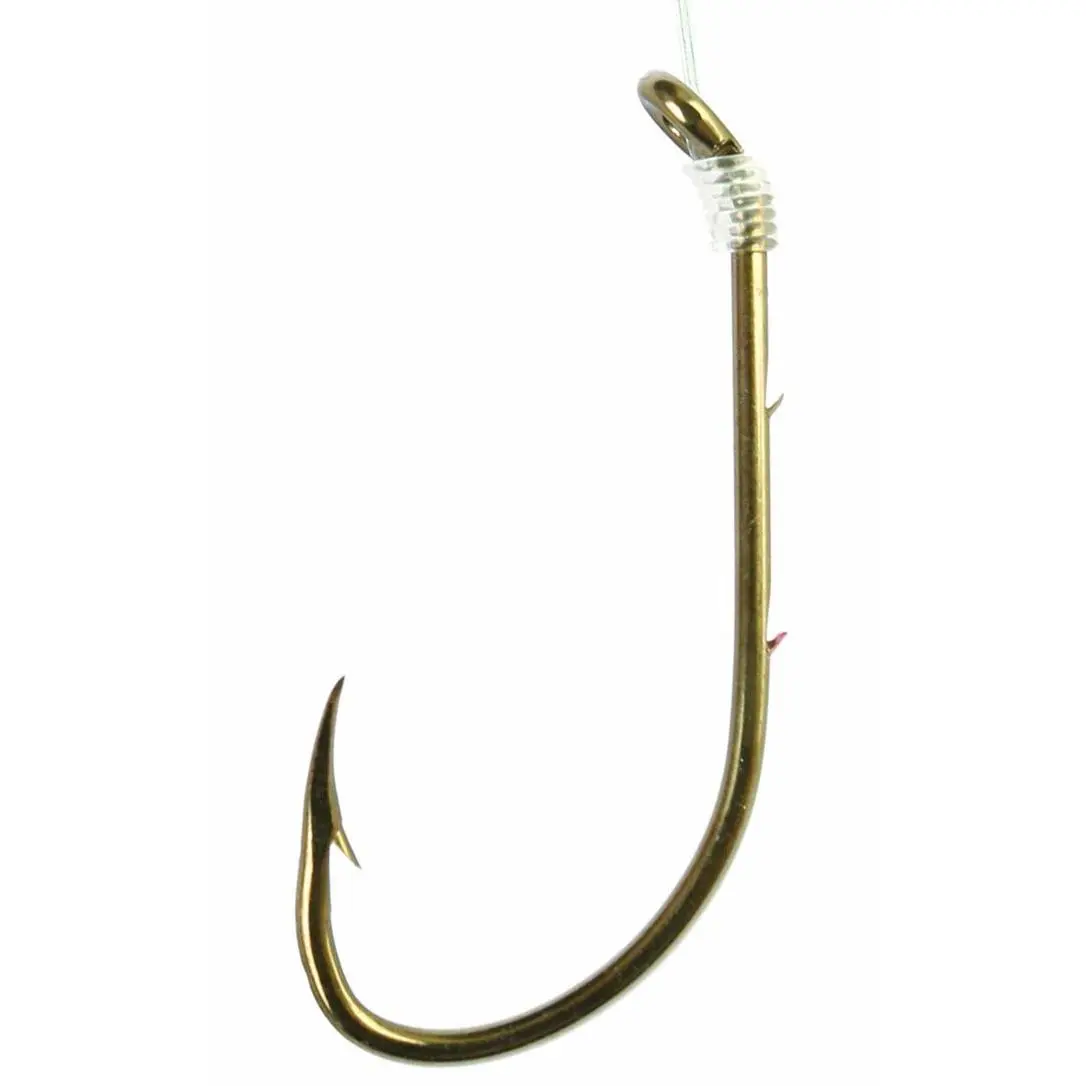 Eagle Claw Snelled Baitholder Hooks Assorted Pack - Bronze