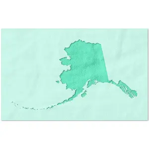 Alaska State Outline Stencil