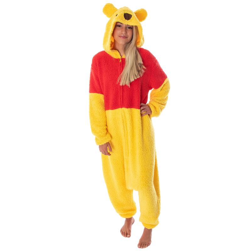 Disney Winnie The Pooh Kigurumi Adult Costume Union Suit Sherpa Pajama Outfit