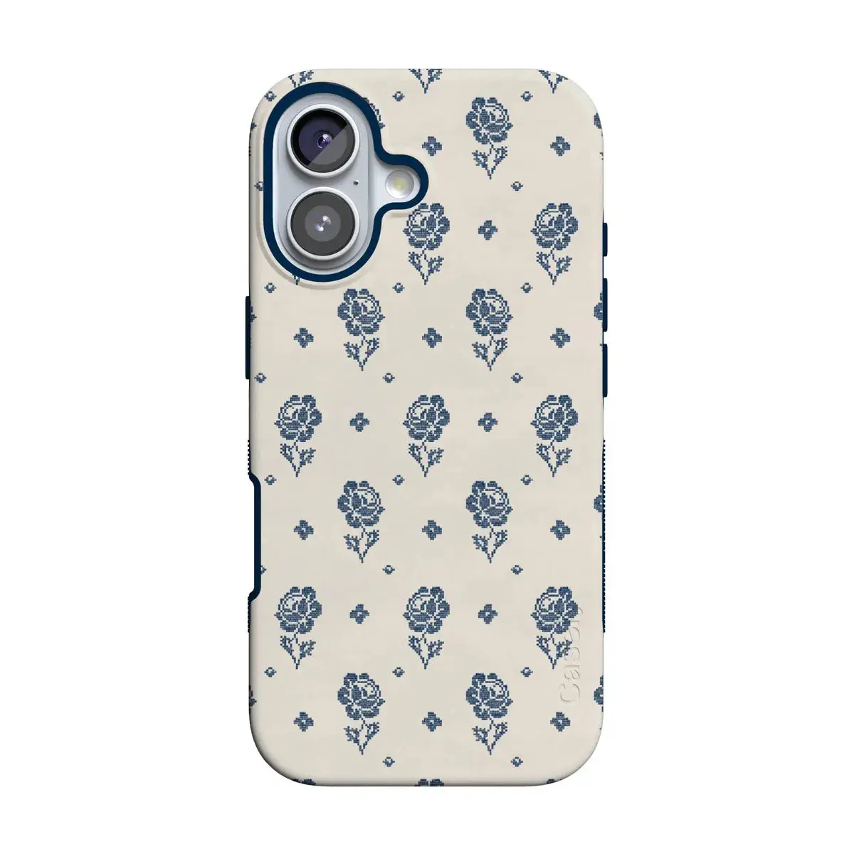 Casely iPhone 17 Case | Seaside Stitch | Vintage Roses | Bold Protective Design | Compatible with MagSafe