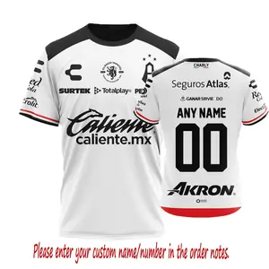LIGA MX Atlas F.C Special Shirt 3D 2025-26 White Design For Toddler - Youth And Adult