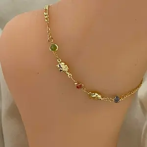 18k Gold Plated Anklet 10” inches