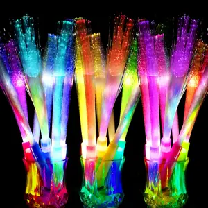 Glow Fiber Optic Wands,Halloween Glow Sticks Bulk Party Pack,Glow in the dark Party Supplies Favor Flashing Light Up Sticks for Birthday Holiday Party Wedding Halloween Christmas(25)