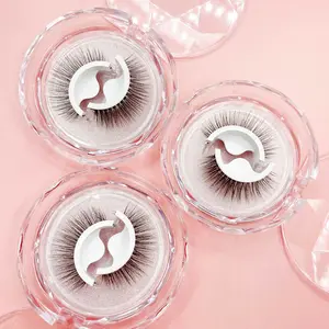 3pairs/5pairs Self-adhesive False Eyelashes, No Glue Required, No Skills Needed, Suitable For Beginners. Naturally Thick, Fairy-like Hair, Naturally Elongating Style False Eyelashes Can Be Reused