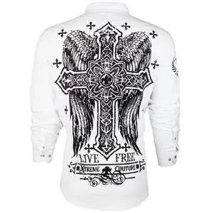 Xtreme Couture Men's Button Down Shirt Free To Live