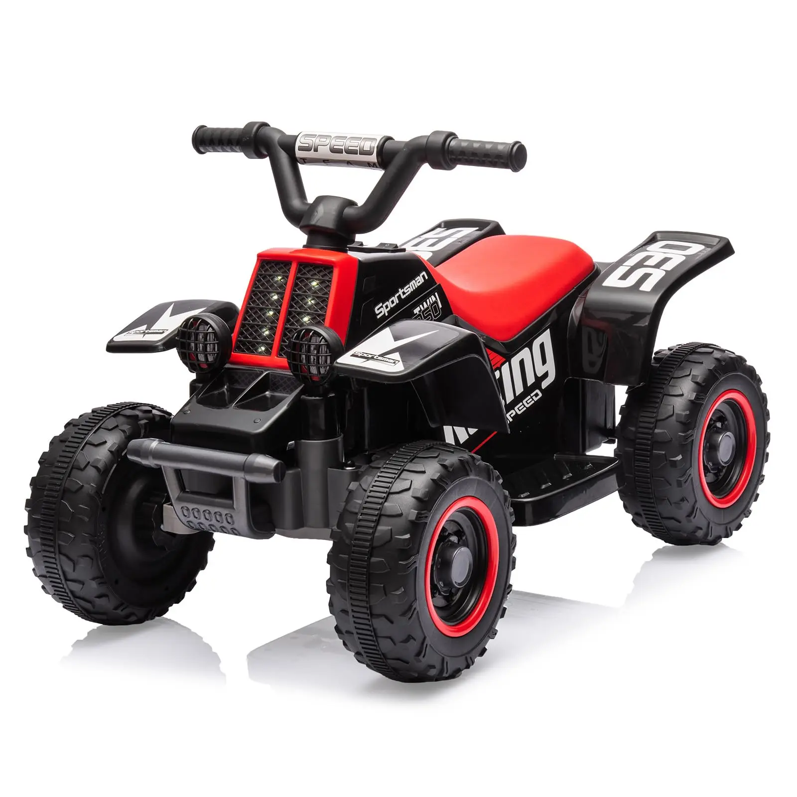GARVEE Rechargeable Battery-Powered Toddler 4-Wheeler ATV Ride-On Toy for Ages 3+, 1.5mph Max Speed, High & Low-Speed Options, USB Port, Music Player, LED Lights, Sturdy Tires, Outdoor Play (Black)