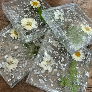 Silver Flower Coasters