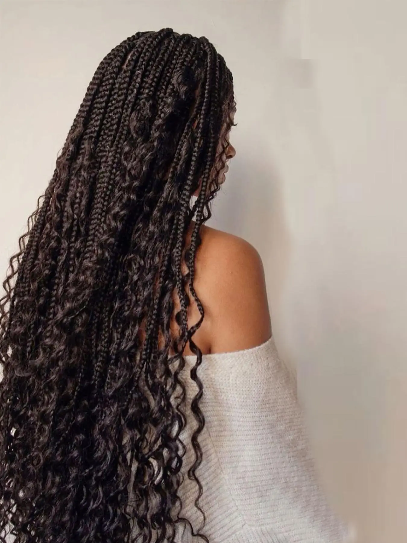 Summer Outfits 2024 32inch Long Coily Synthetic Lace Front Braided Hair Wig, Natural Fluffy Hair Wigs Without Bangs, Hair Wigs for Daily & Cosplay & C