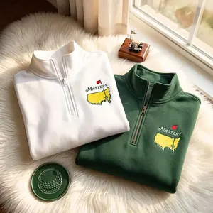 Augusta National Golf Club Embroidered Quarter Zip Sweatshirt, Masters Tournament Inspired Pullover, Golf Lover Gift Fleece Jacket