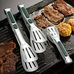 Non-Slip Stainless Steel Food Tongs Meat Salad Bread Serving Clip Barbecue Grill Barbecue Utensils Buffet Clamp Cooking Tools Kitchen Accessories