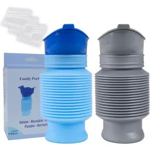Pee Bottles for Men, Collapsible Urine Bottle 750ML, Portable Urinal for Women, Emergency Urinal Spill Proof Pocket Toilet for Car, Travel Urinals Potty for Camping, Traffic Jam, Road Trips, Hiking
