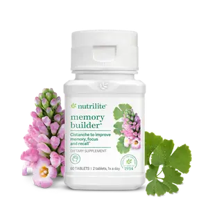Nutrilite Memory Builder Tablets 60 Count – Plant-Based Brain Wellness Supplement with Ginkgo Biloba & Cistanche Tubulosa for Study Work & Daily Mental Performance - Healthcare, Fitness