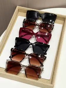 Elegant Women's Glasses, Oval PC Frame, Decorative Lens, Street Style, Suitable for All Seasons, Beach Parties, Outdoor Activities, Stylish Glasses