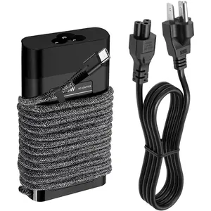 New Slim 65W HP Laptop Charger USB C Replacement for HP Envy X360,Spectre X360,Elitebook X360,Elite X2,Elitebook 840,Chromebook,Envy,ZBook,ProBook Travel Fast Charger Type C Power Cord Adapter