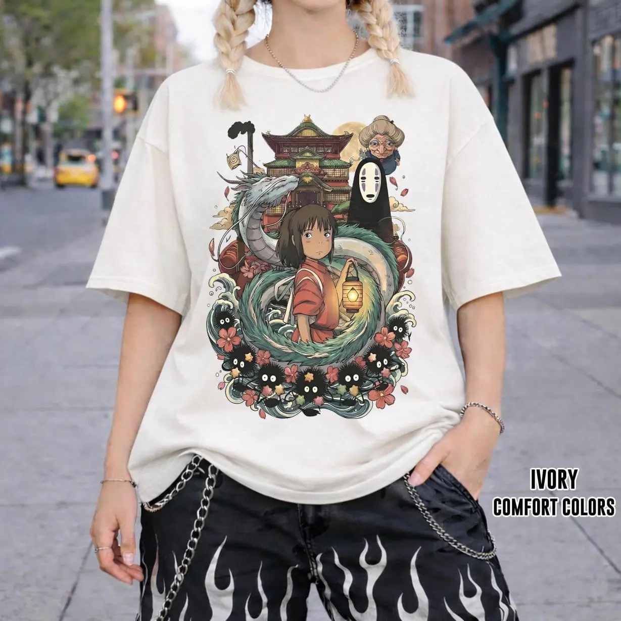 Spirited Away Chihiro Haku Shirt, Sweatshirt, Hoodie, Studio Ghibli Characters, Youth Toddler Kid Tee, Gift for Anime Lovers, Go-To Outfit, No Thinking Needed, Simple Look, Easy to Match